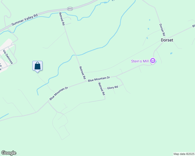 map of restaurants, bars, coffee shops, grocery stores, and more near 301 Blue Mountain Drive in New Ringgold