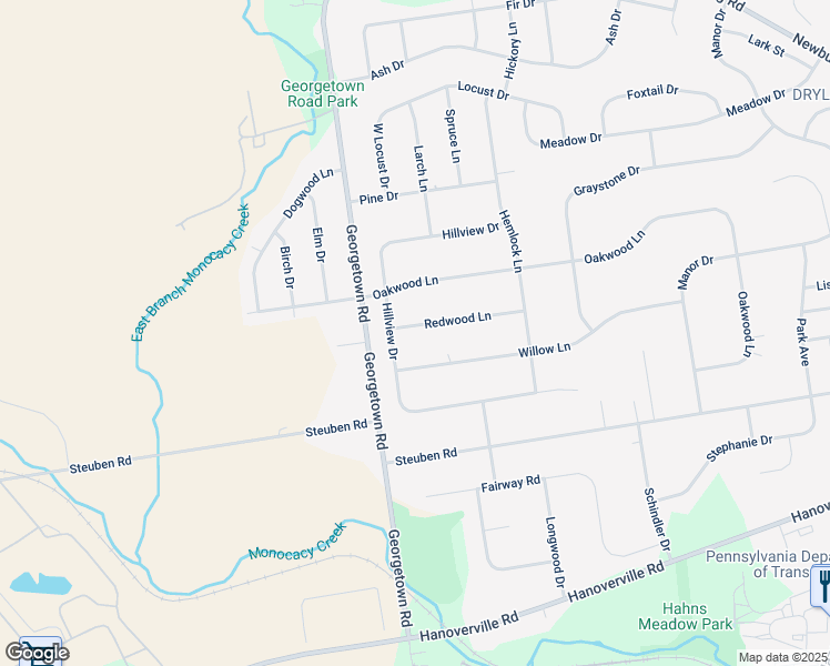 map of restaurants, bars, coffee shops, grocery stores, and more near 4671 Redwood Lane in Nazareth