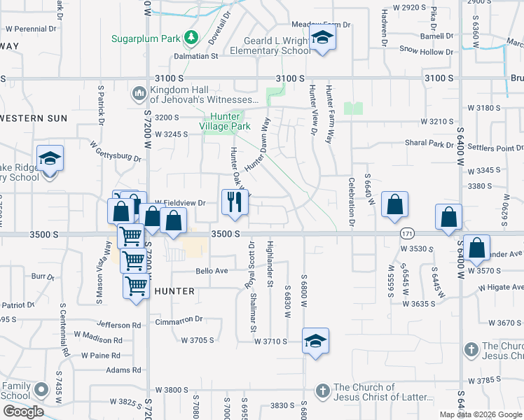 map of restaurants, bars, coffee shops, grocery stores, and more near in Salt Lake City