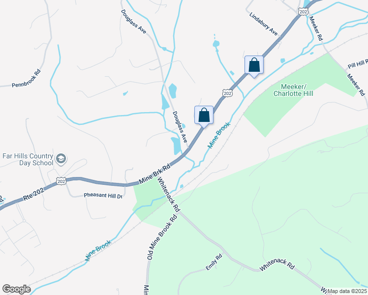map of restaurants, bars, coffee shops, grocery stores, and more near 553 Mine Brook Road in Bernardsville