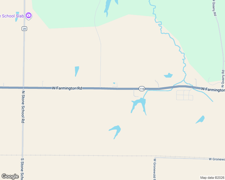map of restaurants, bars, coffee shops, grocery stores, and more near 20228 West Farmington Road in Trivoli