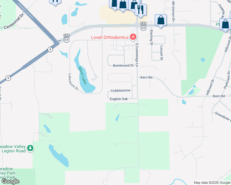 map of restaurants, bars, coffee shops, grocery stores, and more near 1922 Cobblestone in Washington