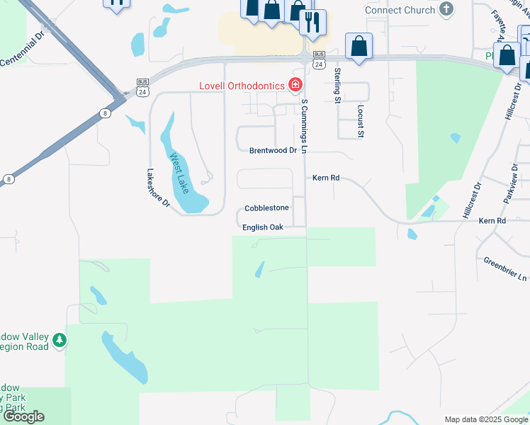 map of restaurants, bars, coffee shops, grocery stores, and more near 1922 Cobblestone in Washington