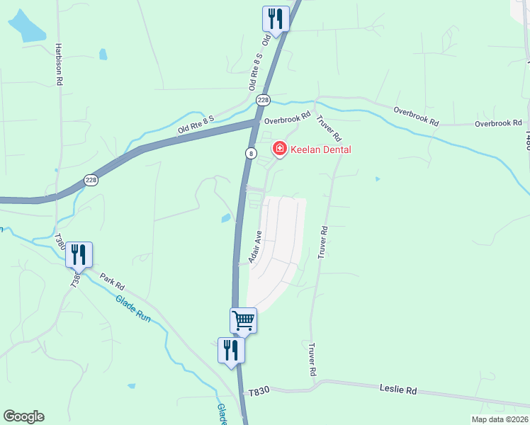 map of restaurants, bars, coffee shops, grocery stores, and more near 1054 Adair Avenue in Valencia