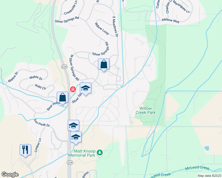 map of restaurants, bars, coffee shops, grocery stores, and more near West Quail Meadows Road in Park City