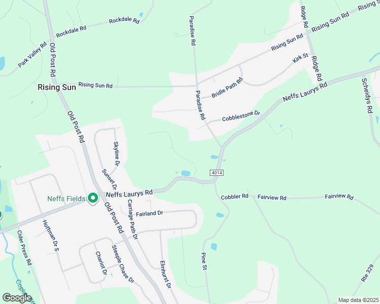 map of restaurants, bars, coffee shops, grocery stores, and more near 5415 Fells Creek Road in Schnecksville