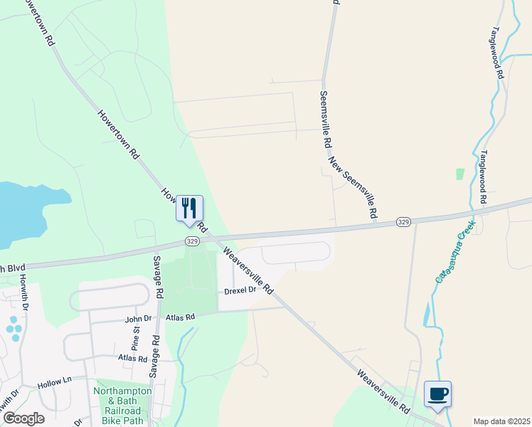 map of restaurants, bars, coffee shops, grocery stores, and more near 178 Nor Bath Boulevard in Northampton