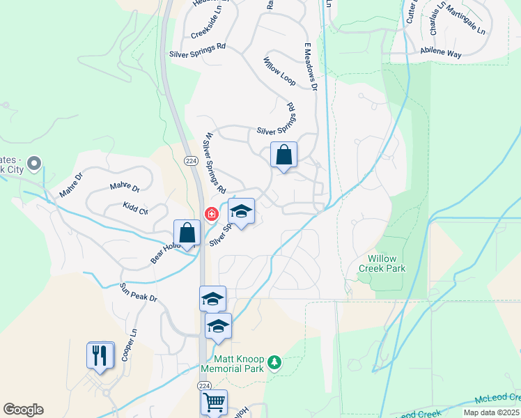 map of restaurants, bars, coffee shops, grocery stores, and more near 1513 Meadow Loop Road in Park City