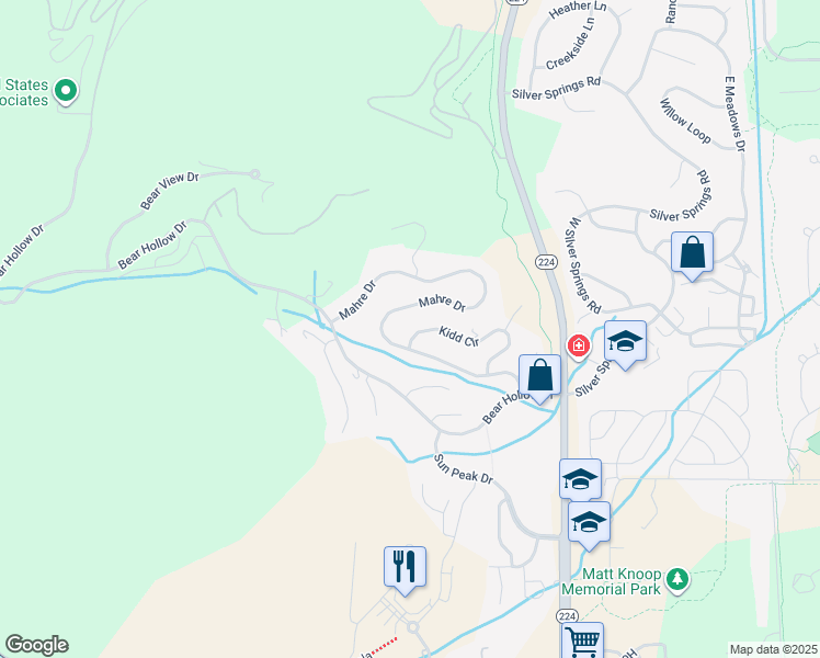 map of restaurants, bars, coffee shops, grocery stores, and more near 2010 Kidd Circle in Park City