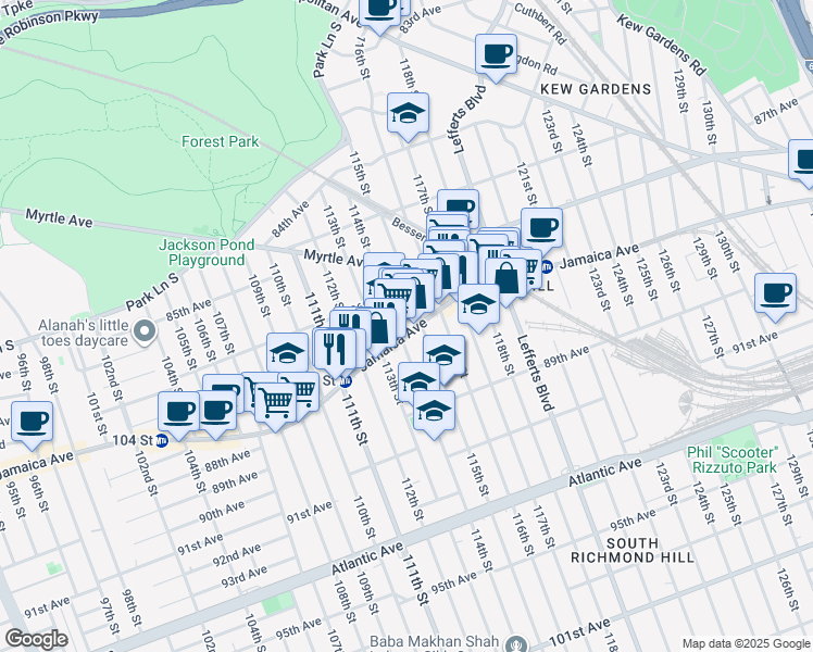 map of restaurants, bars, coffee shops, grocery stores, and more near in 
