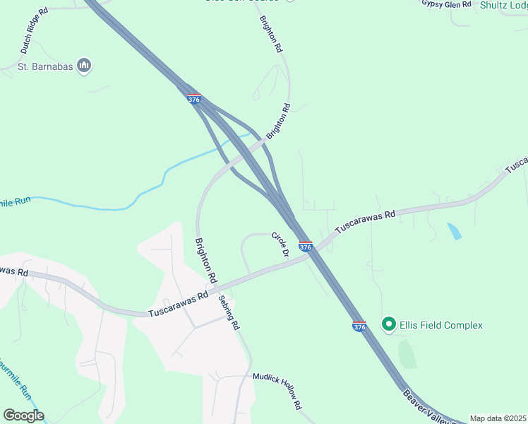 map of restaurants, bars, coffee shops, grocery stores, and more near 23 Circle Drive in Beaver