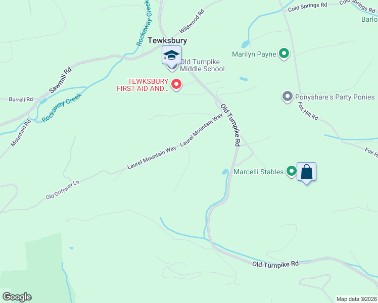 map of restaurants, bars, coffee shops, grocery stores, and more near 4 Hillview Drive in Califon