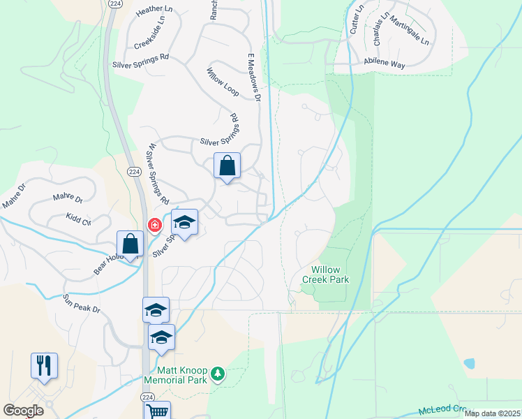 map of restaurants, bars, coffee shops, grocery stores, and more near 1315 Ptarmigan Court in Park City