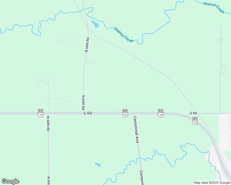 map of restaurants, bars, coffee shops, grocery stores, and more near 6071 G Road in Nebraska City