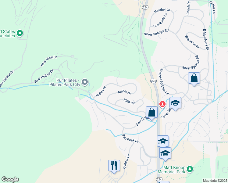 map of restaurants, bars, coffee shops, grocery stores, and more near 1989 Mahre Drive in Park City