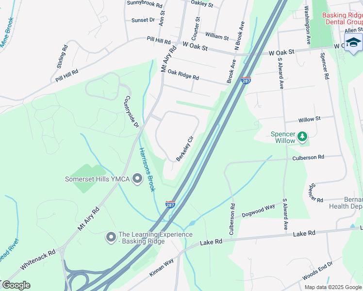 map of restaurants, bars, coffee shops, grocery stores, and more near 80 Berkeley Circle in Basking Ridge