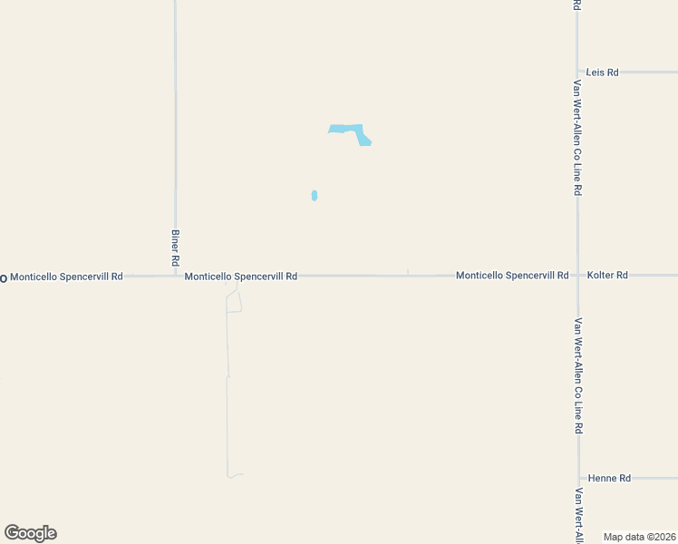 map of restaurants, bars, coffee shops, grocery stores, and more near 21323-21599 Monticello Spencervill Road in Spencerville