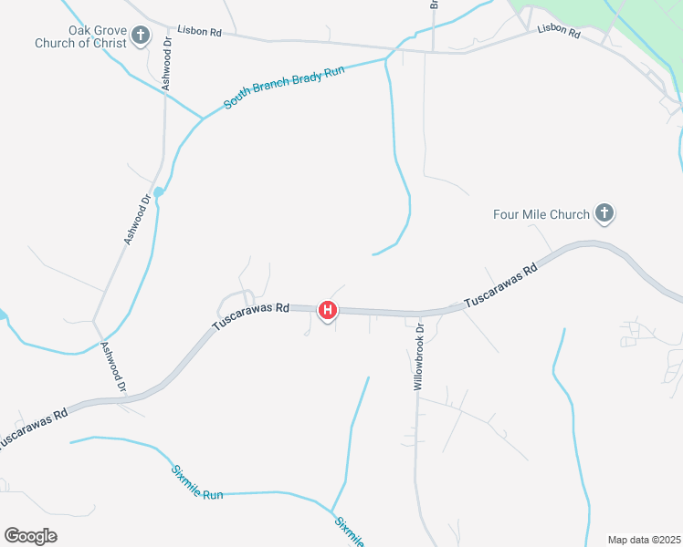 map of restaurants, bars, coffee shops, grocery stores, and more near 6118 Tuscarawas Road in Industry