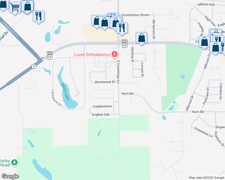 map of restaurants, bars, coffee shops, grocery stores, and more near 500 Greystone in Washington