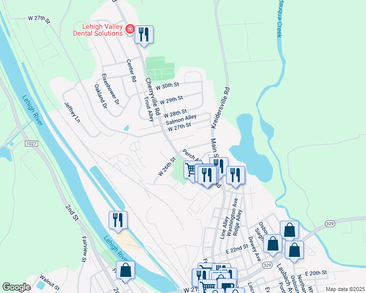 map of restaurants, bars, coffee shops, grocery stores, and more near 113 West 26th Street in Northampton
