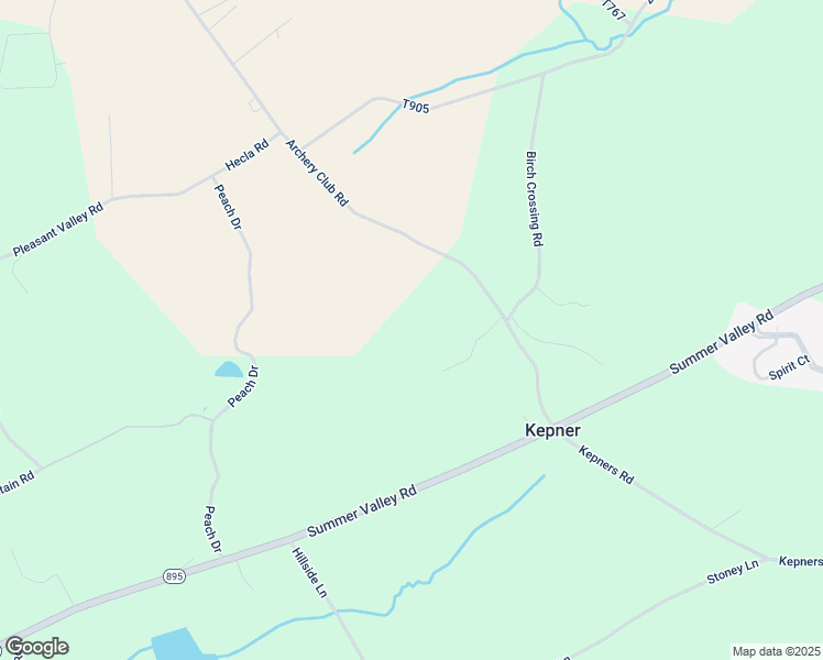 map of restaurants, bars, coffee shops, grocery stores, and more near Archery Club Road in Schuylkill County