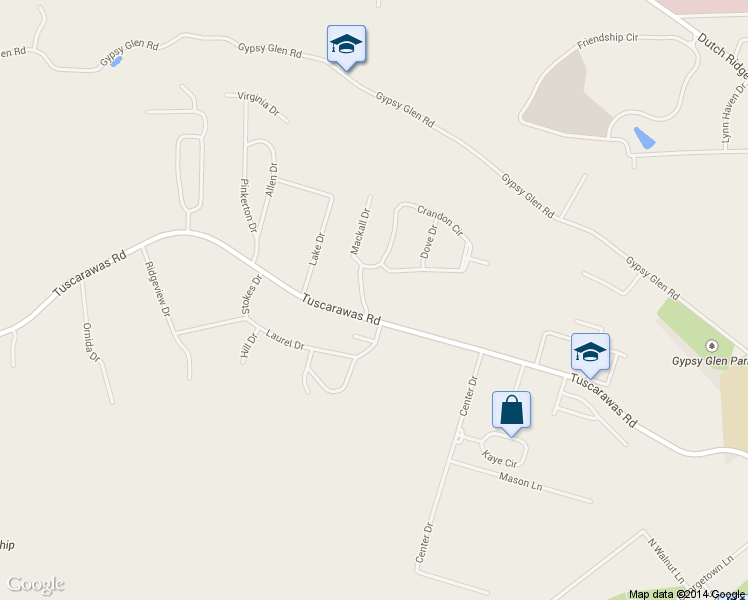 map of restaurants, bars, coffee shops, grocery stores, and more near 880 Tuscarawas Road in Beaver