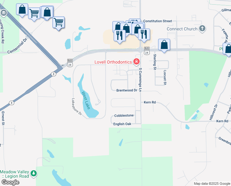map of restaurants, bars, coffee shops, grocery stores, and more near 1 Greendale Curve in Washington