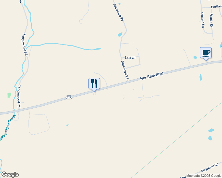 map of restaurants, bars, coffee shops, grocery stores, and more near 5475 Nor Bath Boulevard in Northampton