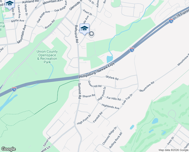 map of restaurants, bars, coffee shops, grocery stores, and more near 10 Skylark Road in Springfield
