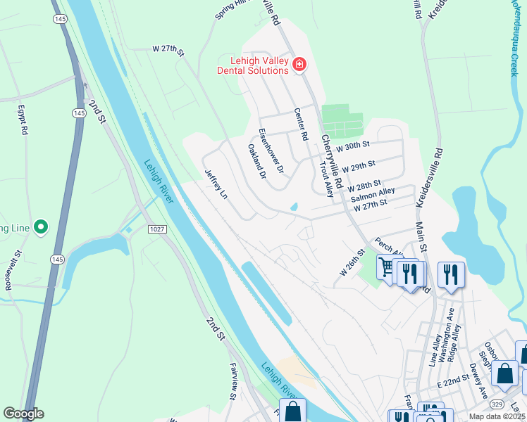 map of restaurants, bars, coffee shops, grocery stores, and more near 111 Frank Drive in Northampton