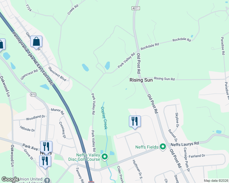 map of restaurants, bars, coffee shops, grocery stores, and more near 3284 Scott Rd in Schnecksville