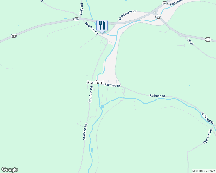 map of restaurants, bars, coffee shops, grocery stores, and more near 12 Rhododendron Street in Starford