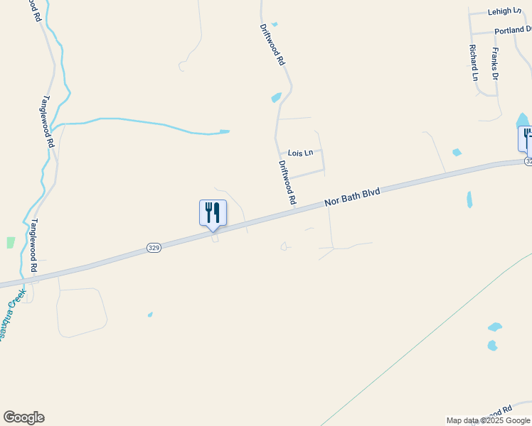 map of restaurants, bars, coffee shops, grocery stores, and more near 5489 Nor Bath Boulevard in Northampton