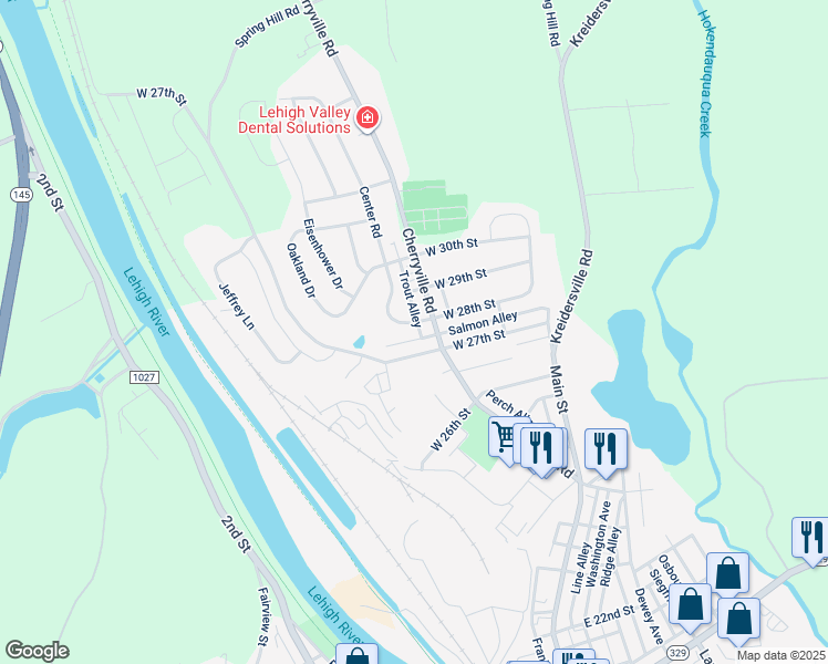 map of restaurants, bars, coffee shops, grocery stores, and more near 2808 West 28th Street in Northampton
