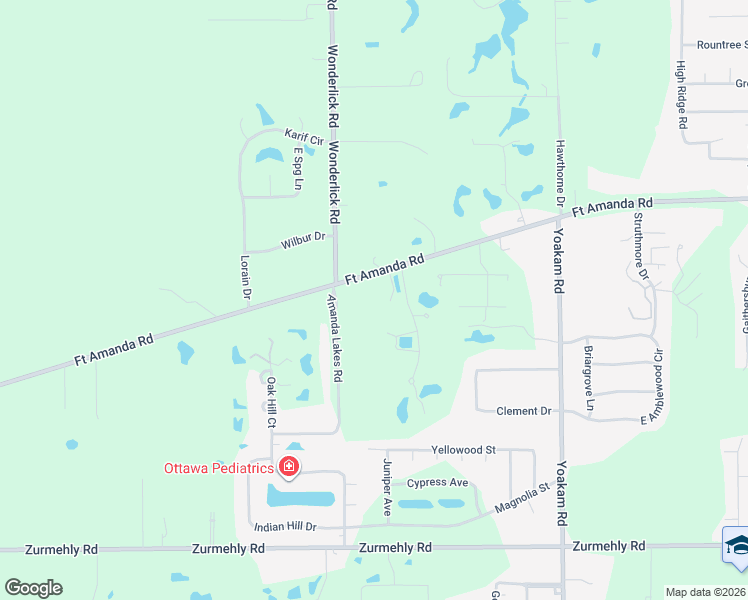 map of restaurants, bars, coffee shops, grocery stores, and more near 4211 Fort Amanda Road in Lima