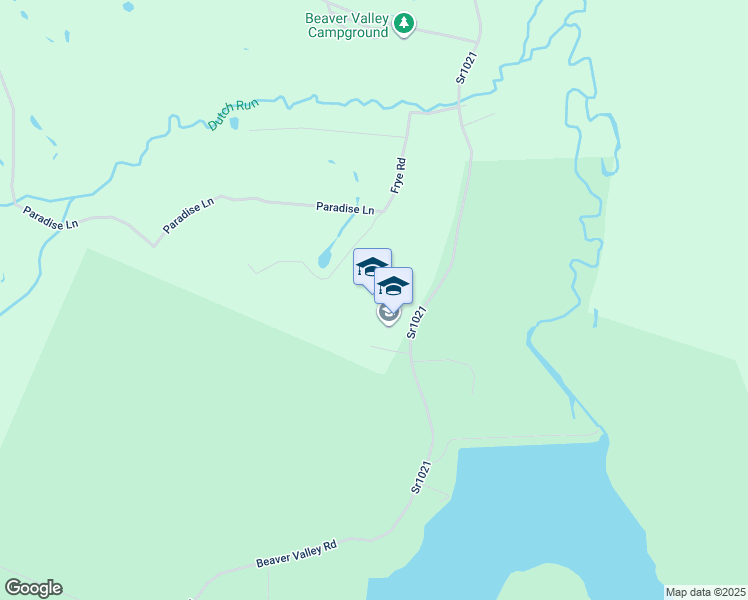 map of restaurants, bars, coffee shops, grocery stores, and more near 1500 Beaver Valley Road in Flinton