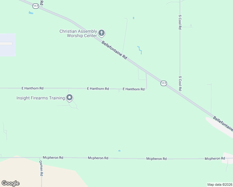 map of restaurants, bars, coffee shops, grocery stores, and more near 5450 East Hanthorn Road in Cridersville