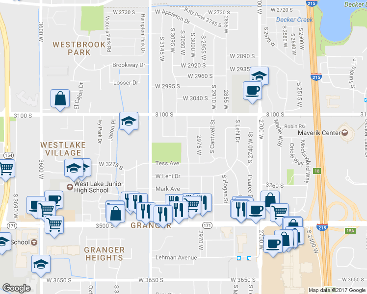 map of restaurants, bars, coffee shops, grocery stores, and more near 3216 Beaver Street in Salt Lake City