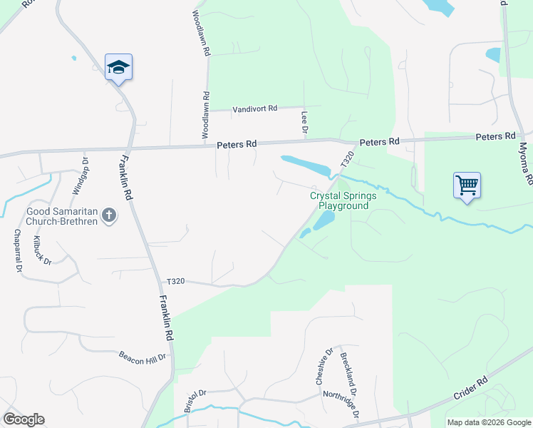 map of restaurants, bars, coffee shops, grocery stores, and more near 26 Burke Road in Cranberry Township