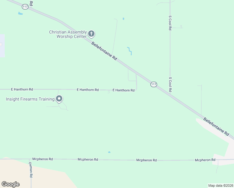 map of restaurants, bars, coffee shops, grocery stores, and more near 5540 East Hanthorn Road in Cridersville