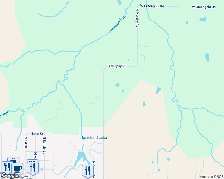 map of restaurants, bars, coffee shops, grocery stores, and more near 1022 North Murphy Road in Hanna City