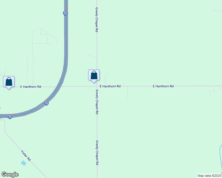 map of restaurants, bars, coffee shops, grocery stores, and more near 1951 East Hanthorn Road in Lima