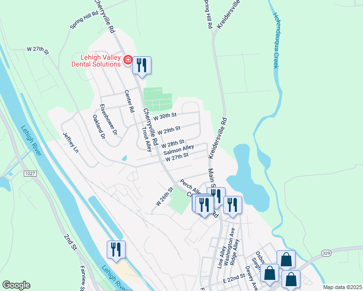 map of restaurants, bars, coffee shops, grocery stores, and more near 160 West 28th Street in Northampton