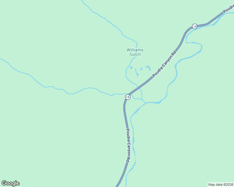 map of restaurants, bars, coffee shops, grocery stores, and more near 42126 Poudre Canyon Road in Bellvue