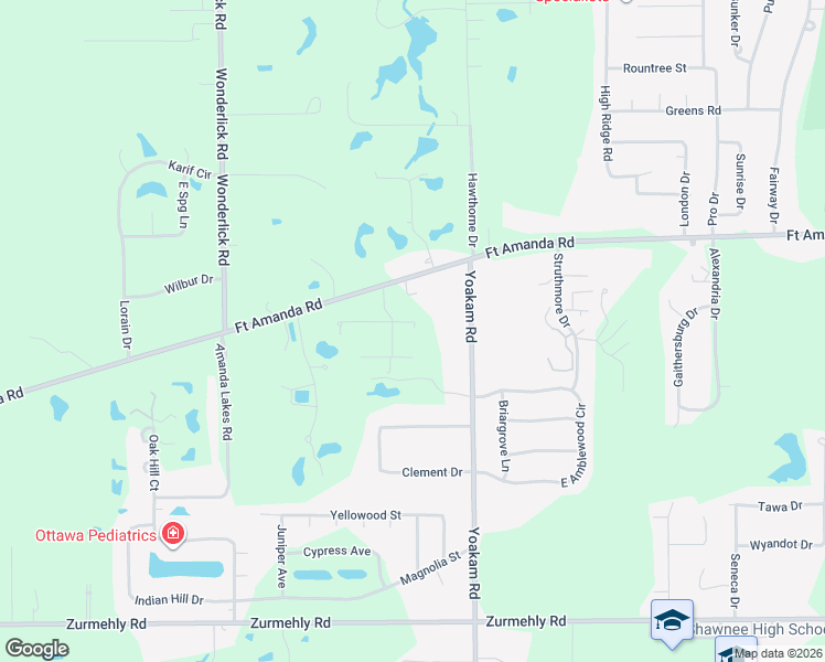 map of restaurants, bars, coffee shops, grocery stores, and more near 3100 Juliette Dr in Lima