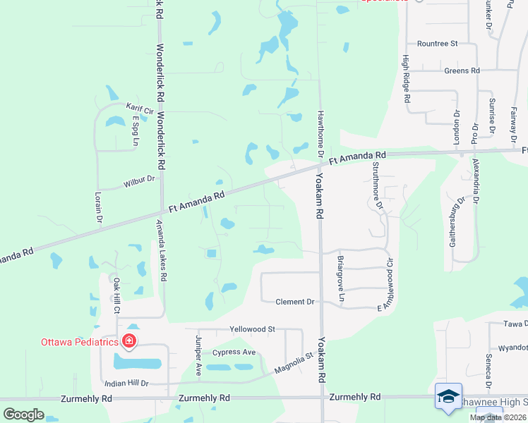 map of restaurants, bars, coffee shops, grocery stores, and more near 3140 James Drive in Lima