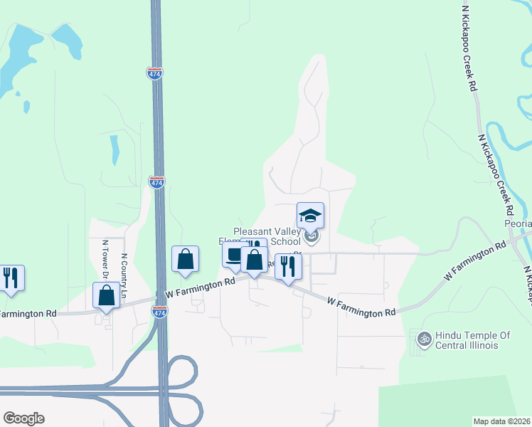 map of restaurants, bars, coffee shops, grocery stores, and more near 4733 West Merol Court in Peoria