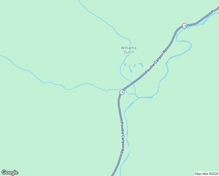 map of restaurants, bars, coffee shops, grocery stores, and more near 42126 Poudre Canyon Road in Bellvue