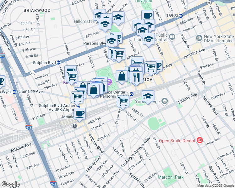 map of restaurants, bars, coffee shops, grocery stores, and more near in 