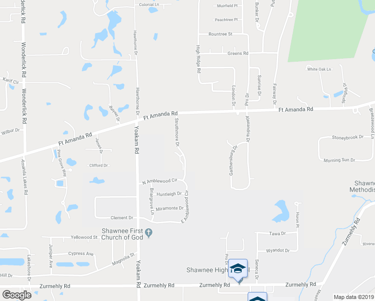 map of restaurants, bars, coffee shops, grocery stores, and more near 2617 Struthmore Drive in Cridersville